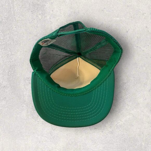 Vintage Willy Worm Festival SnapBack Green Trucker Hat One Size - Picture 5 of 5